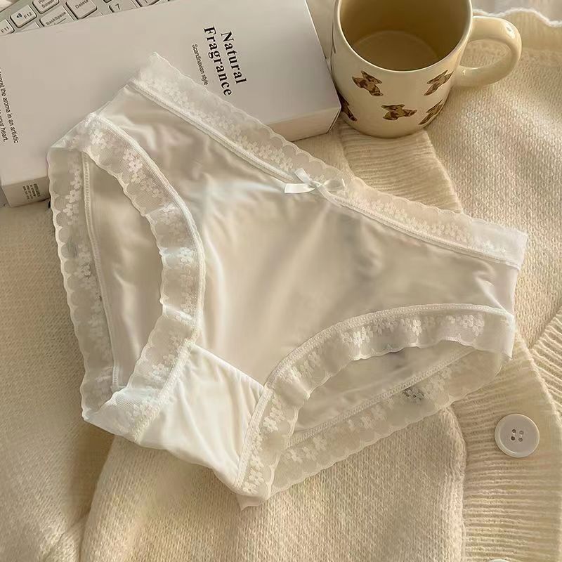 Duoxi Yan Ice Silk Women Mid Waist Underwear Gentle White Size: M; Recommended weight (kg): 47 - 54; Waist (cm): 64 - 70; Hip (cm): 86 - 90; Suitable fit: regular build
