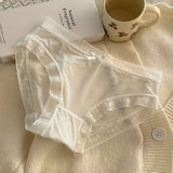 Duoxi Yan Ice Silk Women Mid Waist Underwear Gentle White L Size: L; Recommended weight (kg): 54 - 61; Waist (cm): 70 - 76; Hip (cm): 90 - 94; Suitable fit: slightly full build