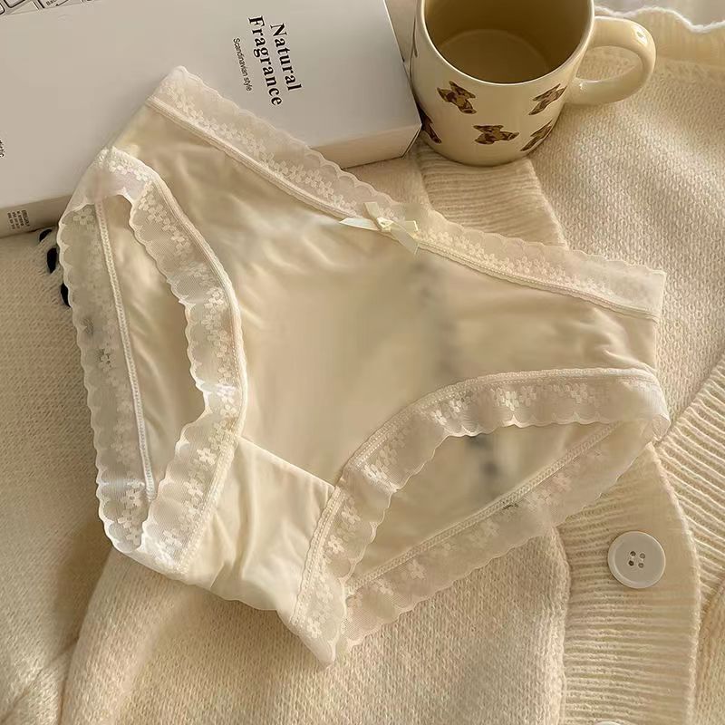 Duoxi Yan Ice Silk Women Mid Waist Underwear Milk apricot Size: M; Recommended weight (kg): 47 - 54; Waist (cm): 64 - 70; Hip (cm): 86 - 90; Suitable fit: regular build
