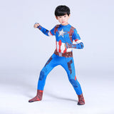Spiderman Cosplay Costume Milk Silk One Piece Suit Team America Children's 140 yards