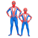 Spiderman Cosplay Costume Milk Silk One Piece Suit ps4 White Spider + Head Cover Children's 100 yards