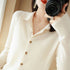 Women Knitted Cardigan Sweater Yi Yu Nuo Polo Collar Beige XL Size: XL; Height (cm): 170-175; Weight (kg): 60-65; Bust (cm): 94-98; Waist (cm): 78-82; Shoulder width (cm): 40; Length (cm): 64