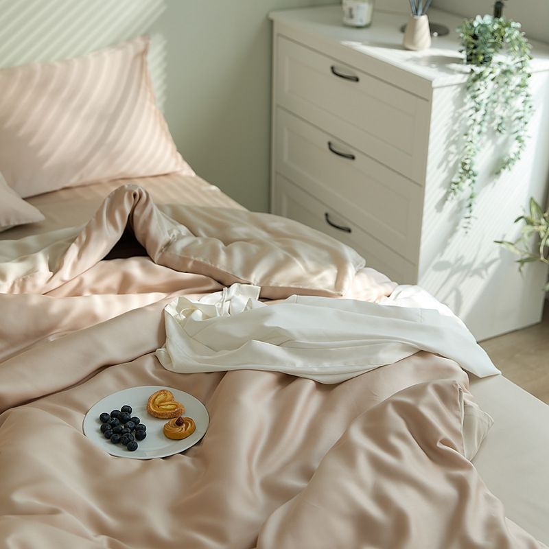 60s Tencel Four Piece Set Lyocell Solid Color 1.8m bed hat four-piece set (for 200*230cm quilt core)
