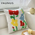Faunus Cushion 45x45cm Cotton Linen Embroidery Cute Butterfly Flower 45*45 (including core)