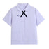 Thai School Uniform Shirt Cotton Blend Embroidery Badge Thai girls short sleeve shirt + thin black bow tie 5XL