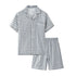 Cotton Short Sleeve Japanese Leisure Sleep Shorts Set Men&