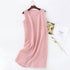 Women Cotton Sleeveless Nightgown Mid Skirt Summer Pink XL