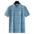 Men Summer Cotton Polo Shirt Loose Breathable B010 light blue XL