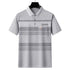 Men Summer Cotton Polo Shirt Loose Breathable B011 Gray