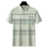 Men Summer Cotton Polo Shirt Loose Breathable B011 apricot XXXL