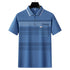 Men Summer Cotton Polo Shirt Loose Breathable B011 sapphire blue XL