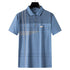 Men Summer Cotton Polo Shirt Loose Breathable B005 sapphire blue XL