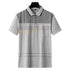 Men Summer Cotton Polo Shirt Loose Breathable B005 Gray
