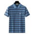 Men Summer Cotton Polo Shirt Loose Breathable B001 sapphire blue XXXL