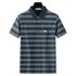 Men Summer Cotton Polo Shirt Loose Breathable B001 navy blue
