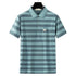 Men Summer Cotton Polo Shirt Loose Breathable B001 light blue XL