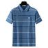 Men Summer Cotton Polo Shirt Loose Breathable B002 sapphire blue XXL