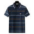 Men Summer Cotton Polo Shirt Loose Breathable B002 navy blue