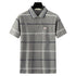 Men Summer Cotton Polo Shirt Loose Breathable B002 Gray