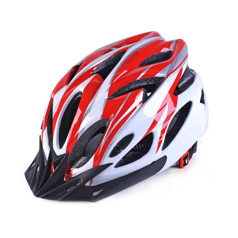 Cycling Helmet PC EPS OEM One Piece Unisex White Red Average size 54-61cm