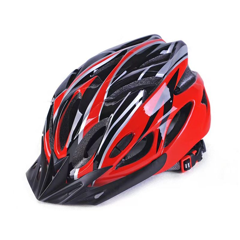 Cycling Helmet PC EPS OEM One Piece Unisex Black Red Average size 54-61cm