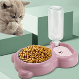 Yunce Pet Factory Automatic Feeder Cat Dog Bowl Pink