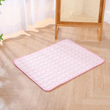 Jun Zhe Pet Ice Silk Cooling Mat for Dogs Ice Silk Pad Pink S(50*40cm) about 90g
