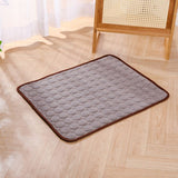 Jun Zhe Pet Ice Silk Cooling Mat for Dogs ice silk pad brown S(50*40cm) about 90g