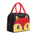 Youwang Kids Insulated Lunch Bag Oxford Cloth Waterproof Black Fox