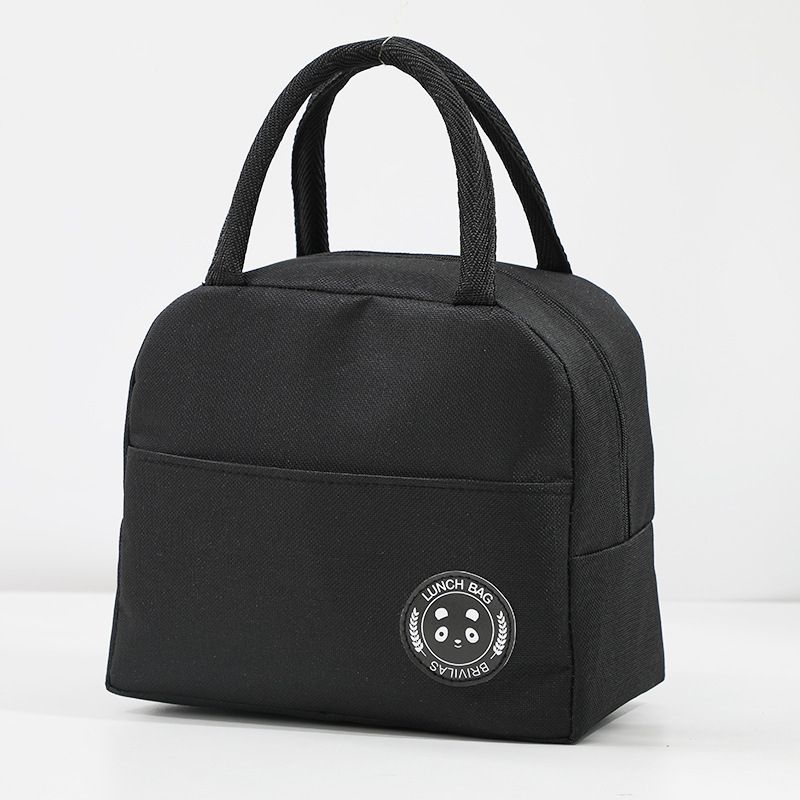 Youwang Kids Insulated Lunch Bag Oxford Cloth Waterproof Black