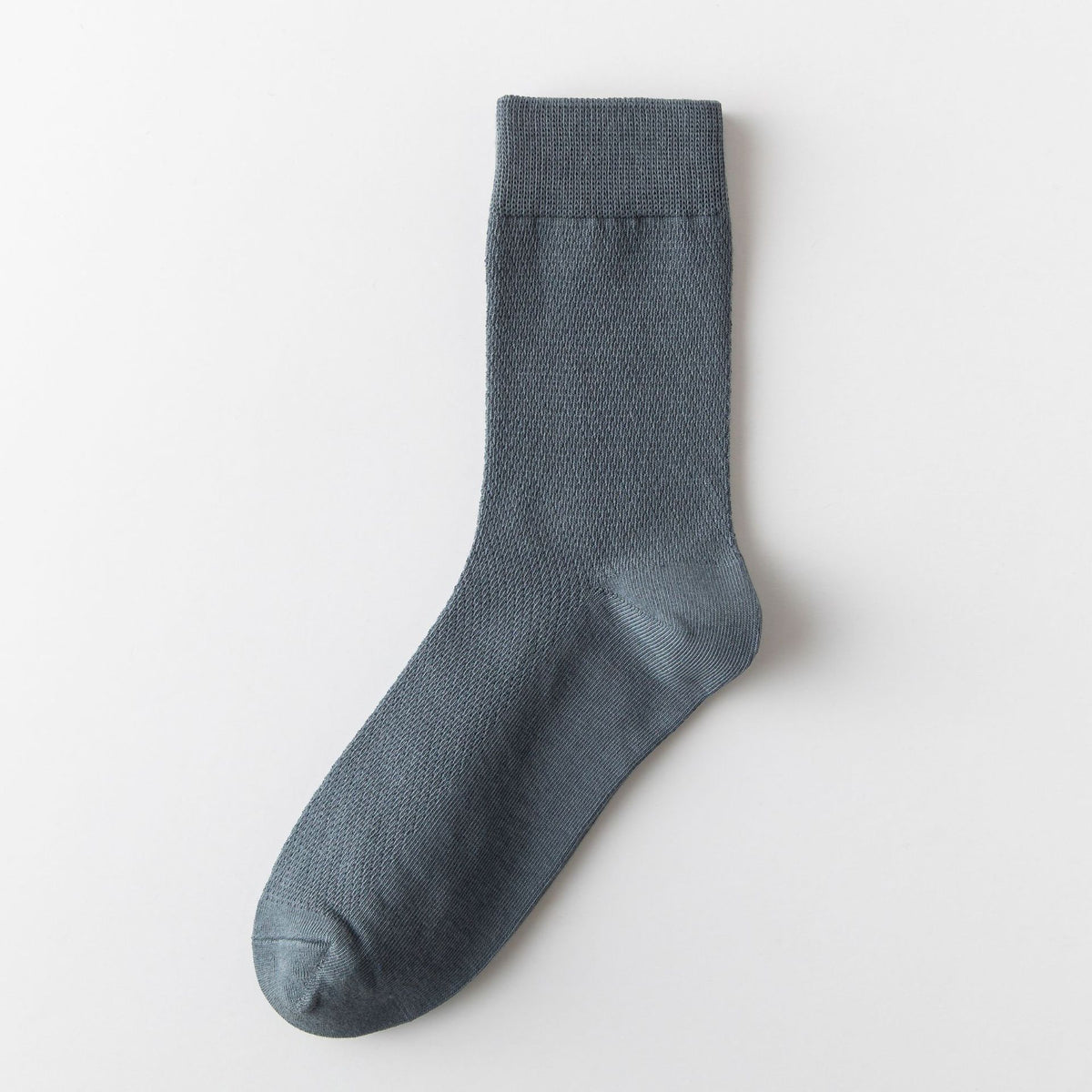 Men Cotton Mid Calf Socks Antibacterial Breathable Dark gray All yards