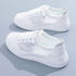 Women Mesh Sneakers Breathable Casual Flat white ash 38