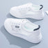 Women Mesh Sneakers Breathable Casual Flat white and black 38