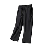 Men Sports Pants Quick Dry Loose Summer Black