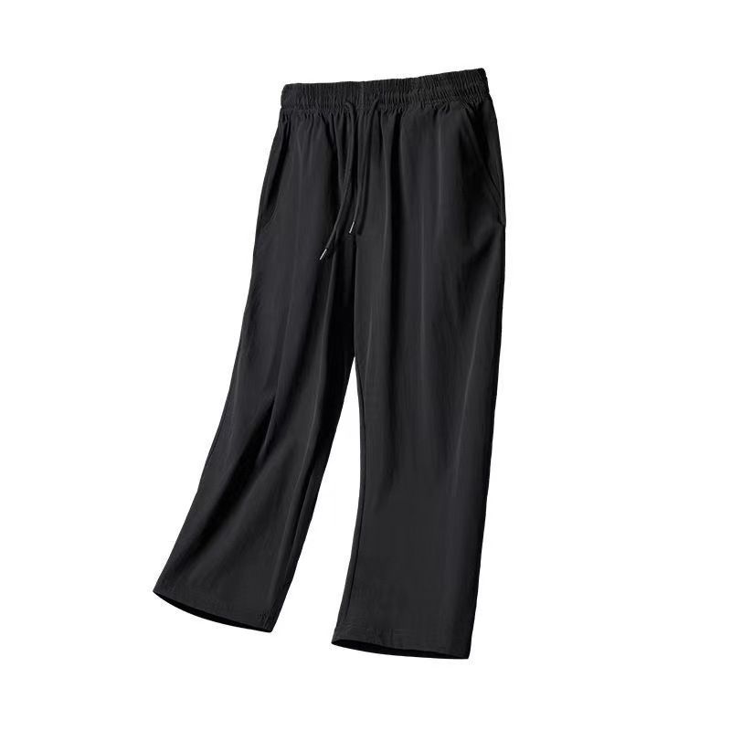 Men Sports Pants Quick Dry Loose Summer Black 5XL