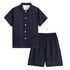 Japanese Cotton Pajama Suit Women Men Short Sleeve Women&