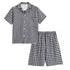 Japanese Cotton Pajama Suit Women Men Short Sleeve Women&