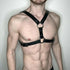 Men PU Leather Shoulder Strap Black Adjustable