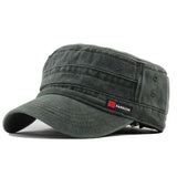 Xu Guan Washed Cotton Baseball Cap Adjustable Sunshade JX-5366 Army Green