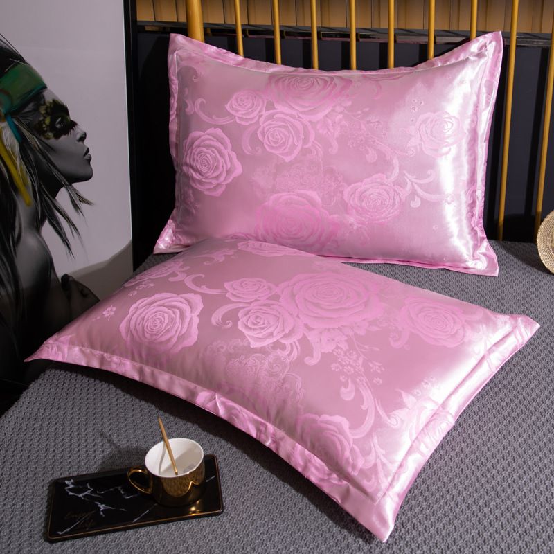 Jacquard Pillowcase Polyester 48x74cm 48*74cm [one pack]