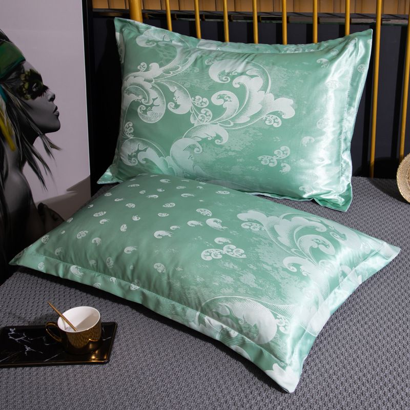 Jacquard Pillowcase Polyester 48x74cm 48*74cm [one pack]