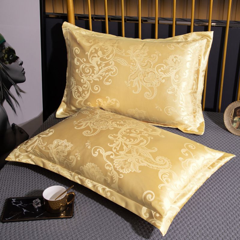 Jacquard Pillowcase Polyester 48x74cm 48*74cm [one pack]