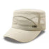 Men Mesh Flat Top Hat Sun Protection Outdoor Full net beige Adjustable