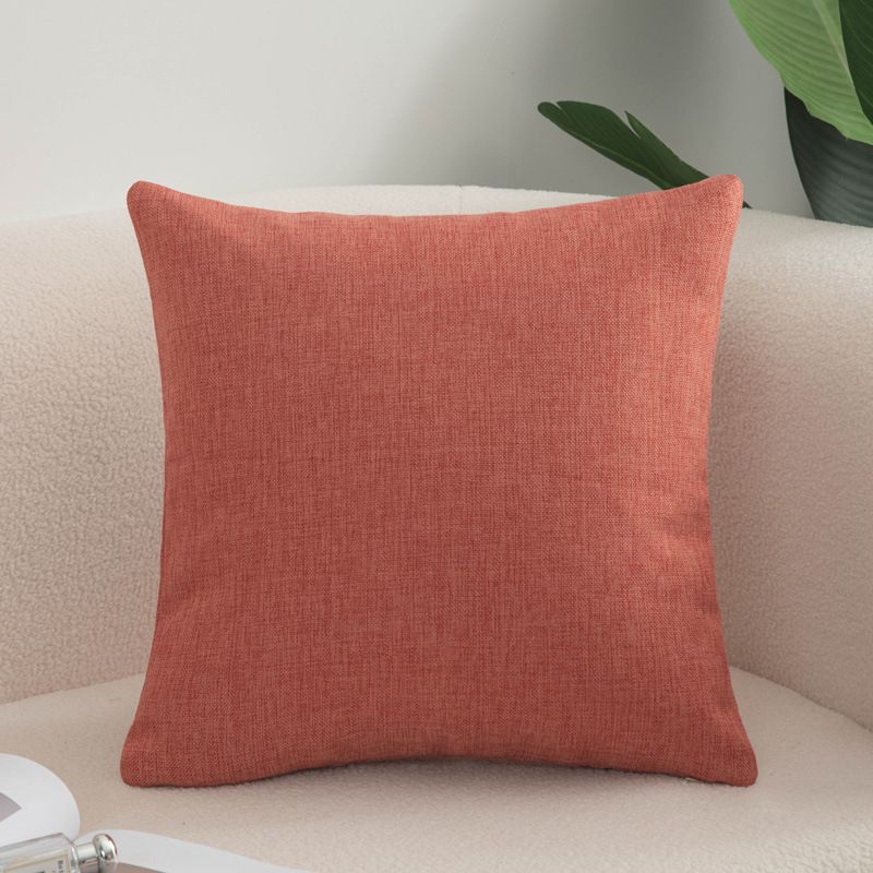 Shengdu Solid Color Polyester Pillow Case 40x40cm Csmm brick red 50*70cm single pillowcase