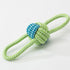 Sour bear Dog Chew Toy Cotton Rope Molar Bite Resistance Two-Tone 8-word ball Green