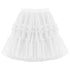 Girls Princess Skirt Polyester Ruffled Summer White 110cm