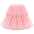 Girls Princess Skirt Polyester Ruffled Summer Pink 130cm