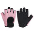 MKAS Men Women Half Finger Cycling Gloves Polyester Pink Foundation 1-2040