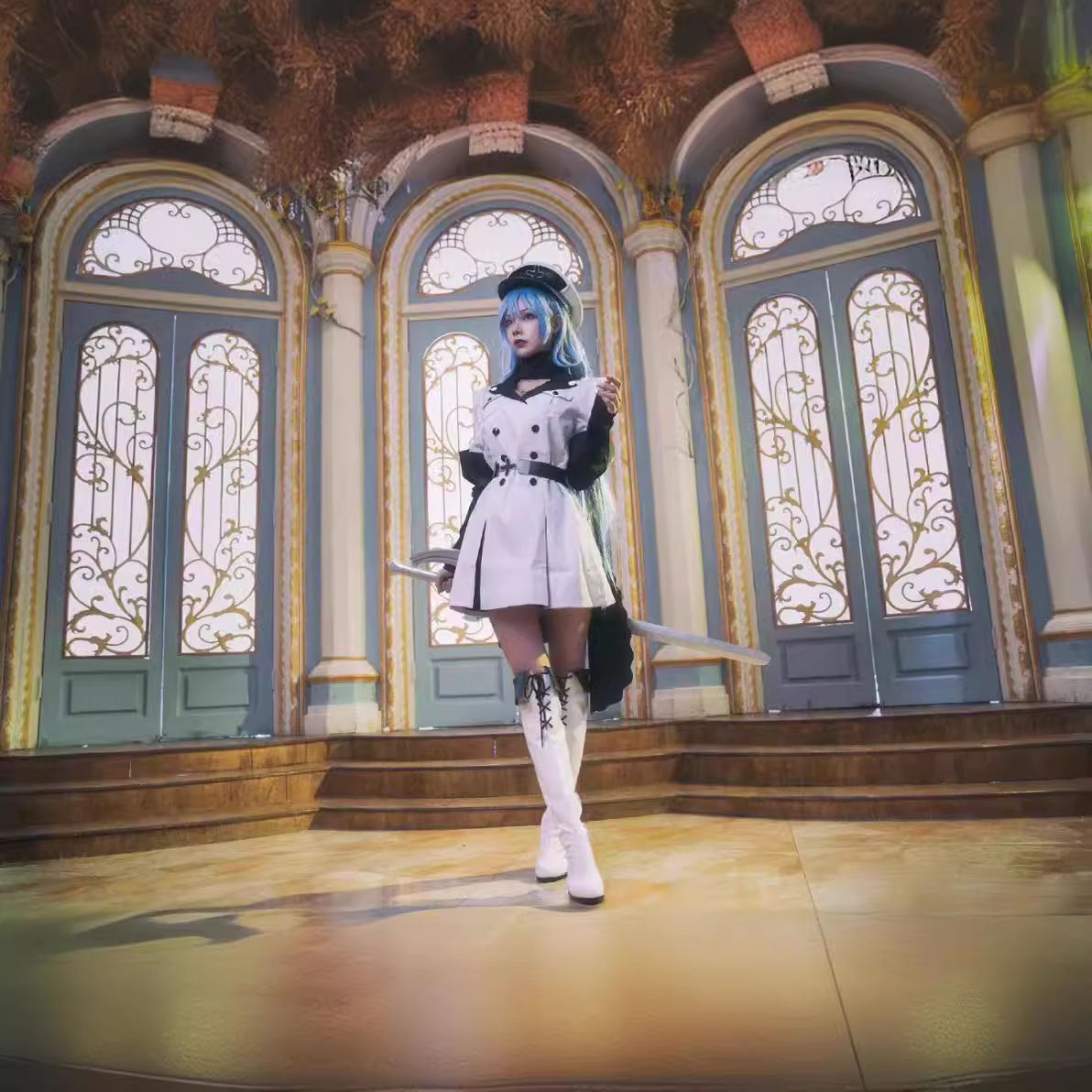 Akame Ga Kill Cosplay Costume Full Set Red pupil full set (including hat) L Size: L; Height (cm): 165-170; Weight (kg): 55-60; Bust (cm): 90-94; Waist (cm): 74-78; Shoulder width (cm): 39; Length (cm): 62