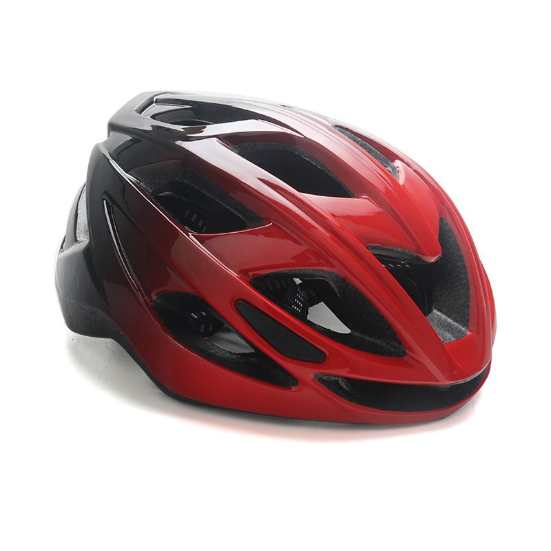GRACESLIDE Cycling Helmet Half Shell PC EPS Adult Red and Black Gradient Helmet Adult l adjustable head circumference 52-62cm